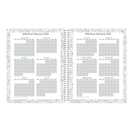 Blueline® 2026 DoodlePlan™ Weekly/Monthly Colouring Planner, 12 Months, January to December, Twin-Wire Binding, 11" x 8.5", Botanica, Bilingual (C2911B.01-26)