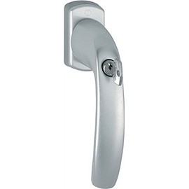 HOPPE Window Handle NY 0810SVS/U10 Aluminium F9016 32 mm Closed