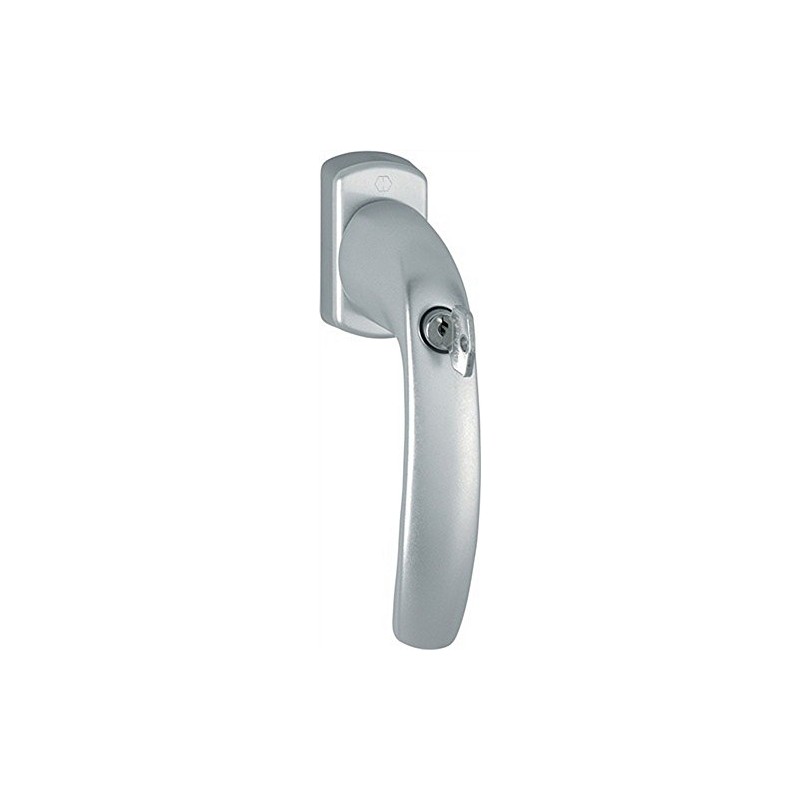 HOPPE Window Handle NY 0810SVS/U10 Aluminium F9016 32 mm Closed