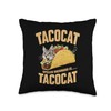 Tacocat Spelled Backward Is Tacocat Cat And Taco Lover Throw