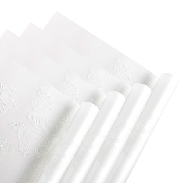 Gloreyan 20 Sheets Flower Wrapping Paper with Butterfly, Florist Bouquet