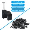 Dijedev 200Pcs Nail in Cable Clips, 7mm Cable Wire Clips,