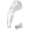 Kakudai 356-720-W Massage Stop Shower for Low Water Pressure, Clear
