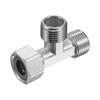 uxcell Pipe Fitting Tee G1/2 1 Female to 2 Male
