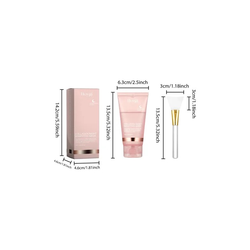 Mascarilla Envolvente Nocturna De Colágeno Máscara Exfolian 2pz