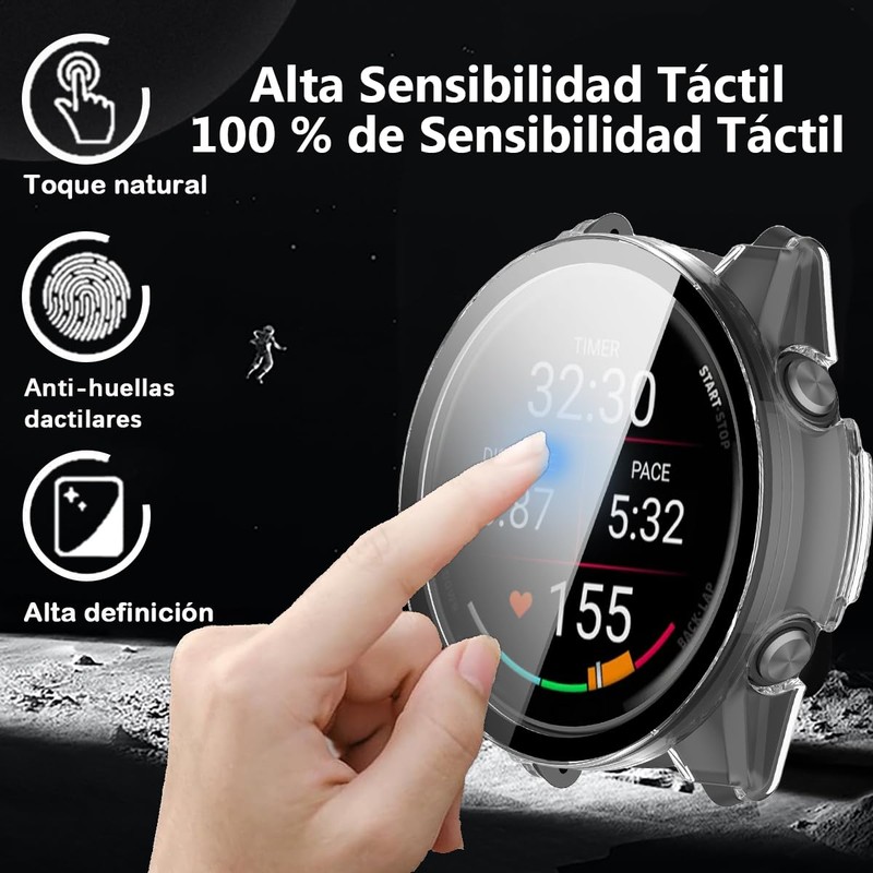 QWYJ Funda para Garmin Forerunner 570 42mm Case Carcasa PC