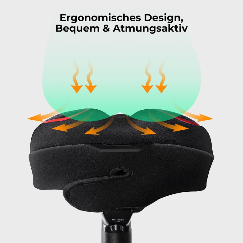 YOUNGDO Bicycle Saddle Cover, Ergonomic Gel Saddle Cover, Bicycle Saddle