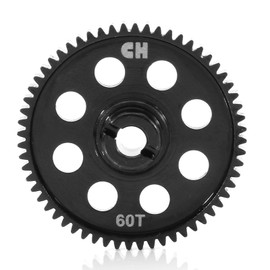 CHRCOED 0.5M 60T Spur Gear, Hardened Steel Gear, Metal Main Gear for 1/18 RC Car Traxxas LaTrax Teton Rally, Desert Prerunner, SST, Upgrade Part 7640