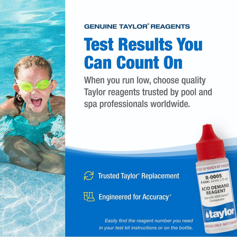Taylor R-0005-A, Acid Demand Reagent for 2000 Series, 0.75 Ounce,
