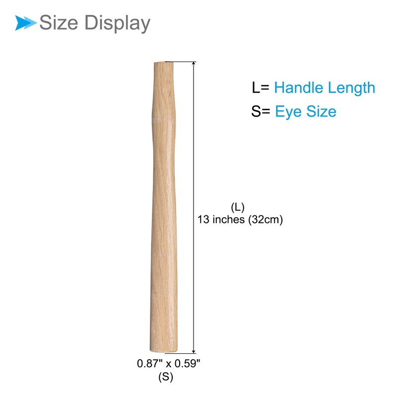 CoCud Hammer Handle Replacement, 32cm/13 Oak Wood Flat Comfort Grip