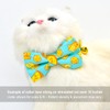 Cheese Cat Bow Tie Collar, Blue & Yellow Cheese Pattern,