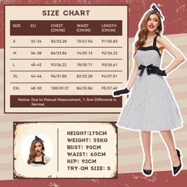 JONRRYIN Women's 50s Costume 9 Pieces Rockabilly Accessories Women with Cat Eye Glasses Earrings Headband Necklace Gloves Rockabilly Costume Women for Theme Party Retro Party