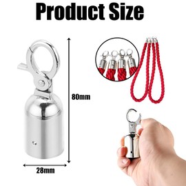 Aweisile Rope End Stop 4 Pieces Guardrail Cord End Cap Rope End Stopper Rope End Stopper for Barrier Ropes Rope End Cap with Hook Cord End Cap with Hook Snap Hook for Rope and Cord Rope Fittings