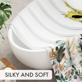 AmazerBath Floral Shower Curtain, Cloth Fall Flower Shower Curtains for Bathroom Decor, Rustic Washable Sunflower Eucalyptus and Leaves Fabric Shower Curtain Sets with 12 Metal Hooks, 72x72 Inches