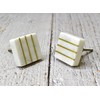 ARTISNO Square Marble Brass Knob, Modern Cabinet Knob, Decorative Hardware,