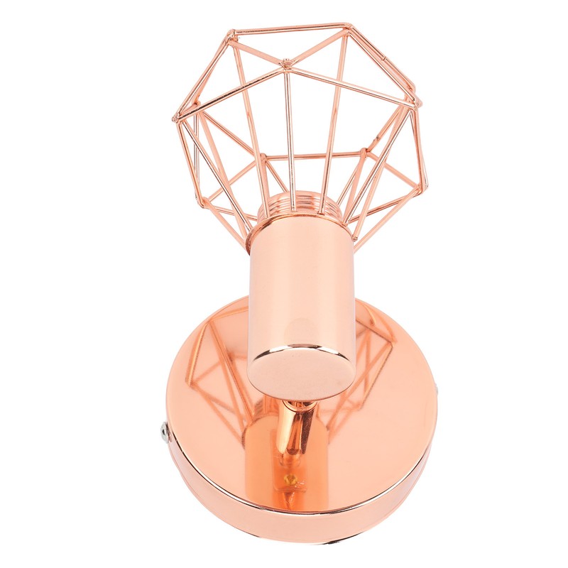 Swing Arm Wall Lamp 350 Degree Rotary Cage Shade Iron