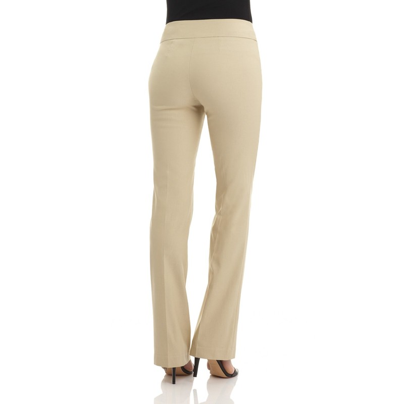 Rekucci Womens Ease into Comfort Stretchy Business Casual Bootcut Pull-On