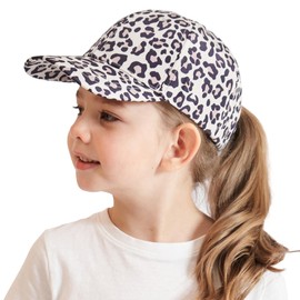 EDLMKM Kids Ponytail Baseball Cap 3-8 Years, Kids Baseball Cap with Ponytail, Girls Cap, Adjustable UV Protection Summer Hat Golf Sun Visor Hat Tennis Cap Multicolour