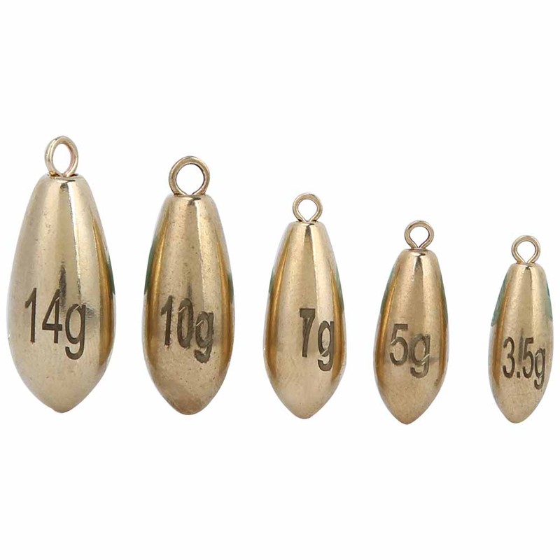 16pcs/Box Outdoor Fishing Copper Sinkers Weights Anglers Tackle Accessory