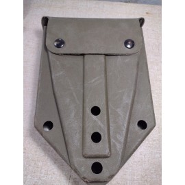 Genuine US Military Issue US MILITARY ENTRENCHING E-TOOL FOLDING SHOVEL OD CARRIER POUCH COVER w CLIPS EXC