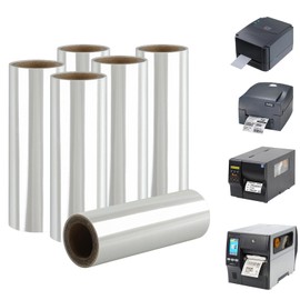 4.33'' x 328' UV Invisible Thermal Transfer Ribbon, Gcore Fluorescent Anti Theft Invisible Marking Ribbon, 1'' Core, Compatible with Zebra TSC GoDEX Argox, 1 Roll, Invisible Shifting to Blue