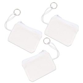 Baker Ross Fabric Purse Keyrings, Pack of 6 - Calico, Ideal for Kids Arts and Craft Projects, Gifts, Keepsakes and More