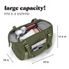 Fit & Fresh Neoprene Weekender Duffel Bag, Moss Green, Carry-On