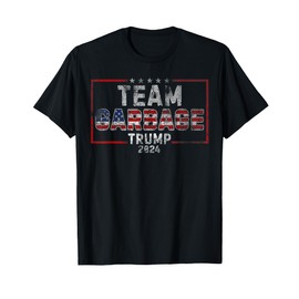 Team Garbage 2024 Trump Supporters Election American Flag T-Shirt