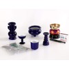 Buddhist Altar Set, Lapis Color, Plain, Luri Pottery, 5 Piece