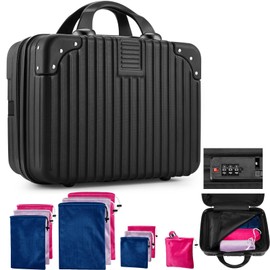 Dansydaisy Adult Game Toy Storage Organizer Case and 9 Pcs Toy Storage Bags, Reusable Toy Organizer Case Lock Box for Women and Men, 3 Sized Toy Bag for Home(Stylish Color)
