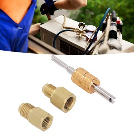 Copper Coolant Tank Adapter, HVAC Tools, Adapter 1/2 Acme to 1/4 SAE Factory Replacement