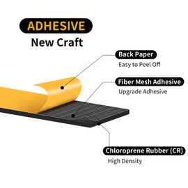 Weather Stripping Door Seal,Weather Stripping,Soundproof,Cold Insulation,High Density CR Foam Insulation Tape for Door, Front Door Frame, Windows,Sliding Door (Black, 2 in x 1/8 in x 15Ft)