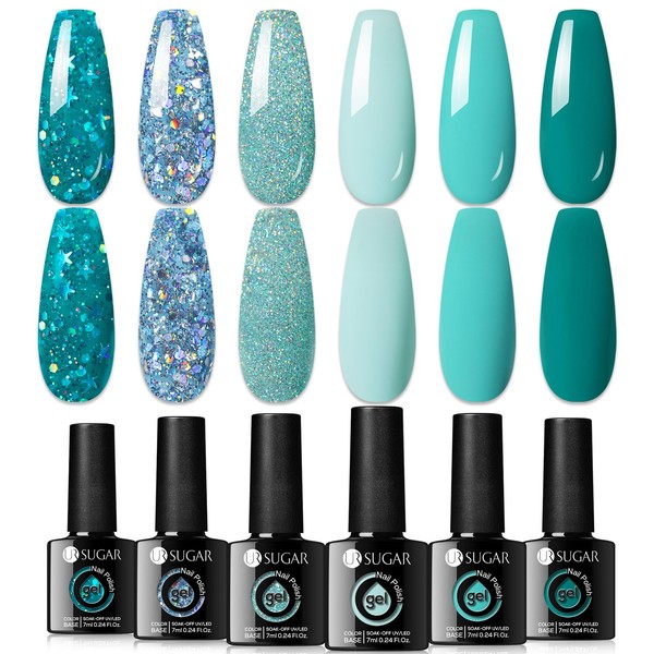 UR SUGAR UV Nagellack Blau Seeblau, Gel Nagellack Schellack Nagellack