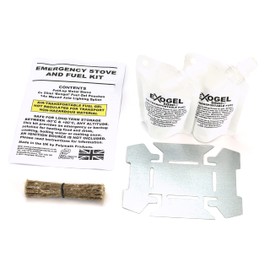 Emergency Stove and Fuel Kit. Compact 'fold-up' stove and gel fuel. For camping, travel or emergency home use. UK-Made.
