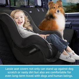 Lassie Dog Seat Covers for Cars Back Seat, Waterproof Bench Seat Cover for Dogs, Vehicles Seat Protector for Kids, Backseat Dog Cover for Car, Trucks & SUVs