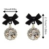Aretes Brillantes De Moda Con Moño Incrustado De Diamantes
