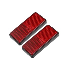 HEROFFIX Front Lower Fork Reflector Sticker Rear Saddlebag Side Visibility Reflector Stripe Kit Universal Red 2 Pcs Replace Parts