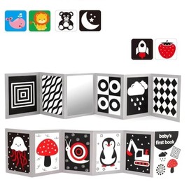 XDR Black and White Baby Toys for Infants, Tummy Time Mirror for Babies High Contrast Toys for Newborns