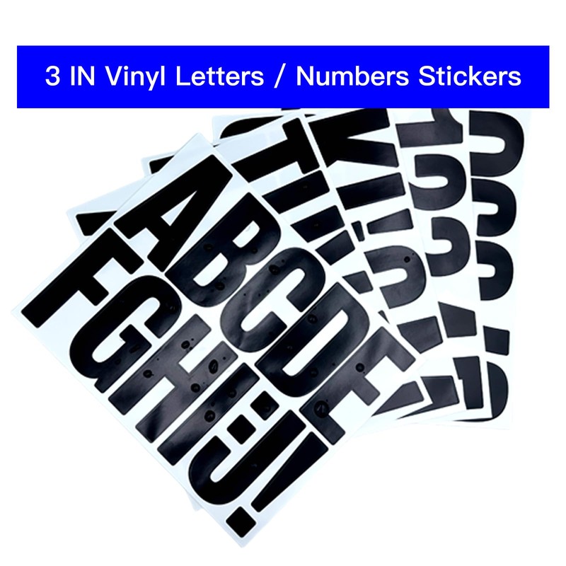 Movbudy 2 Pack Boat Registration Number Plate, Registration Sticker Plate