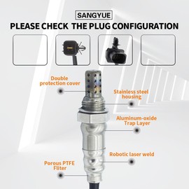 Sangyue 2PCS Oxygen O2 Sensor 1 & 2 for 2012-2014 2016 Kia Rio Soul 1.6L; 2013-2014 Dodge Attitude 1.6L Upstream + Downstream