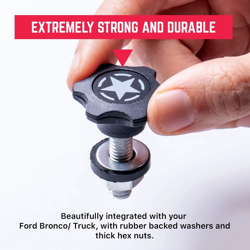 GP Star Thumb Screws, M8 Bolt Set for Easy Bronco