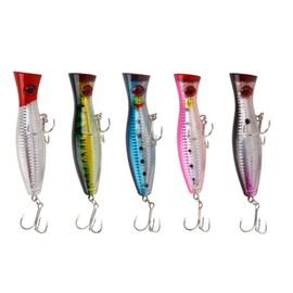 Giilayky Surface Fishing Lures - Popper - Fishing Set - Sea Fishing - 5 Pieces - 12.5cm and 40g