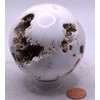 2.9" 430g White Scolecite w/Orange Stilbite Carved Druzy Sphere Polished