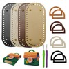 4+8 PCS Bag Bases for Crochet with D Shape Purse