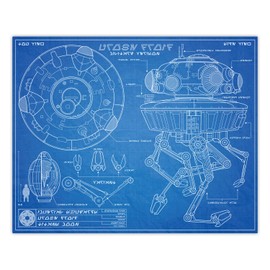 Probe Droid - Blueprint Style Print - 8x10