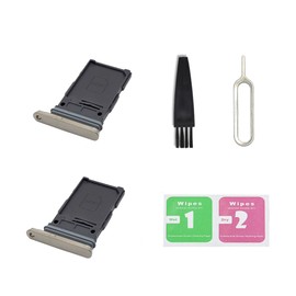2 PCS for Galaxy S24 Ultra Single SIM Card Tray Replacement, Single SIM Card Slot Holder Compatible with Galaxy S24 Ultra US Single-Sim Version (Titanium Gray)