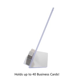 Marketing Holders 6 Pack Sign Holder 8.5" x 11" Clear Acrylic Slant Back for Services and Pricing with 3.5" x 2" Slot for Business and Appointment Cards on Counters in Dental and Medical Offices