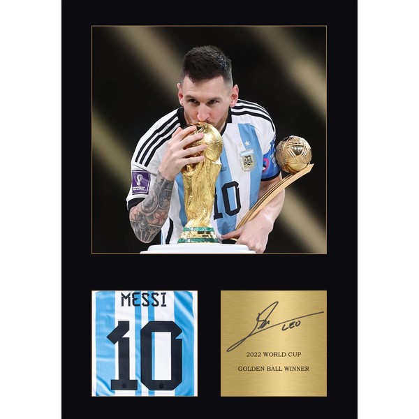 World Cup 2022 Football Gift Signed A4 Print Display Unframed