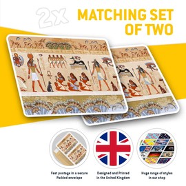 Rectangle Stickers (Set of 2) 10cm - Egyptian Hieroglyphs Art 14227