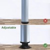 QLLY 28 inch Adjustable Metal Desk Legs, Office Table Furniture